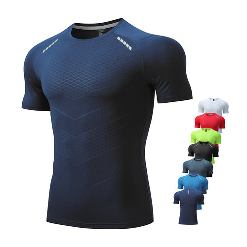 Men's Quick Drying Short-sleeved Round Neck Workout Clothes