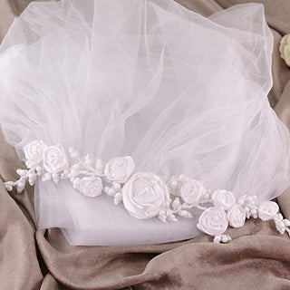 Bridal Veil Double-layer Wedding Veil Flower Veil