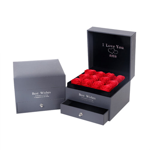 Coffret Cadeau Collier Rose, Cadeau Parfait Pour La Saint-Valentin