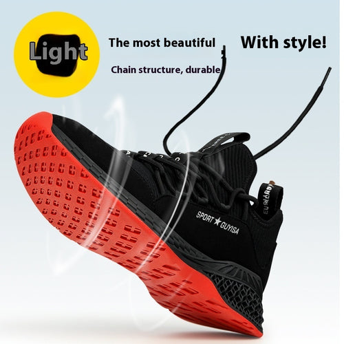 Labor Protection Shoes Anti-smashing And Anti-stab Safety Shoes Non-slip Comfortable Comfortable Protective Footwear Work Shoes