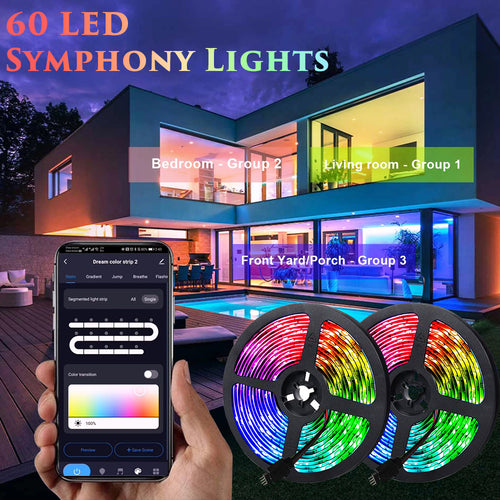 LED Strip Lights RGB 5050 Waterproof Flexible Ribbon