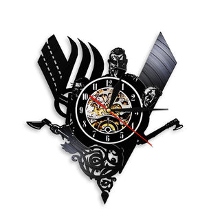 Ancient Text Charm Warrior Vinyl Record Clock Wall Clock