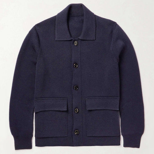 Men's Patch Pocket Woolen Jacket