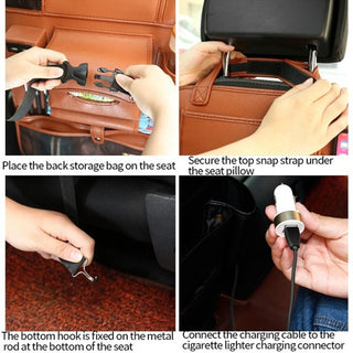 Car backrest storage bag seat multifunctional storage seat