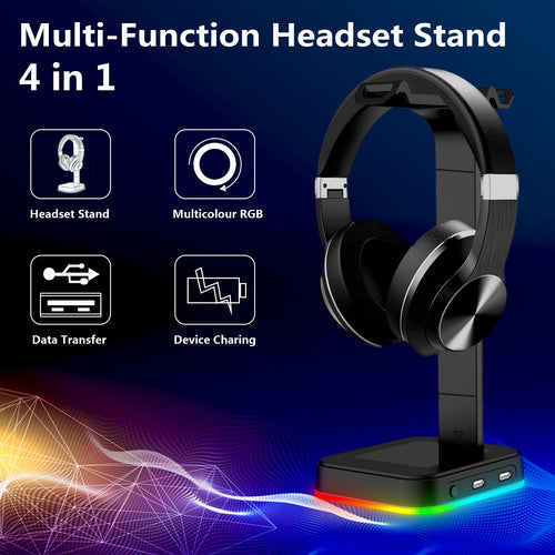 Earphone holder RGB Amazon hot item color changing, luminous, dazzling with lights e-sports RGB headphone holder