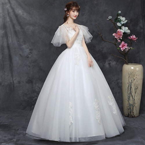 Large Size Wedding Dress Fat Bride Married Master Wedding Dress Was Thin And Simple Studio Covering Arms