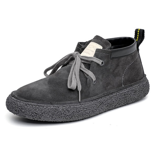 Casual Shoes Mid-top Soft Bottom Breathable Matte Leather