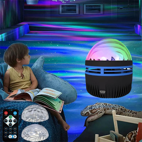 LED Star Galaxy Projector Lamp Spotlight Colorful Rotating Magic Ball Bedroom Atmosphere Lamp Bar KTV Disco Party Stage Light