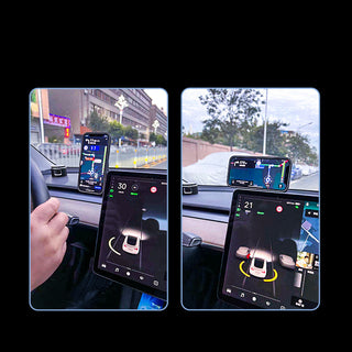 New Strong Magnetic Suction Car Central Control Screen Mobile Phone With Screen Bracket Adhesive Universal Tesla Mobile Phone Bracket