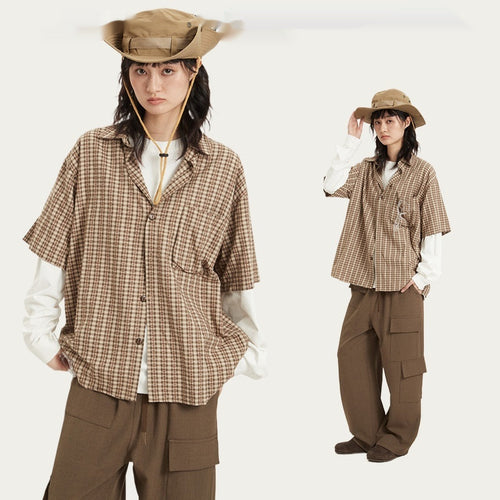 Japanese Retro Short-sleeved Shirt Loose College Style