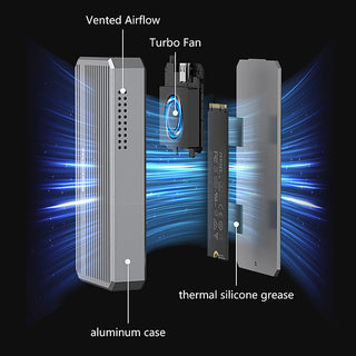 USB4 hard drive box M2 NVME solid-state drive reader 40G Thunderbolt 4 portable hard drive box with RGB light external