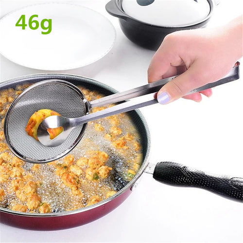 Multi-functional Oil Food Folder Kitchen Accessories Stainless Steel Fried Food  Oil Scoop