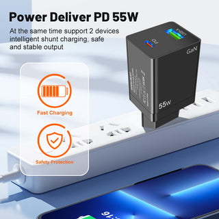 55W Gallium Nitride PD Fast Charging Mobile Phone Charger