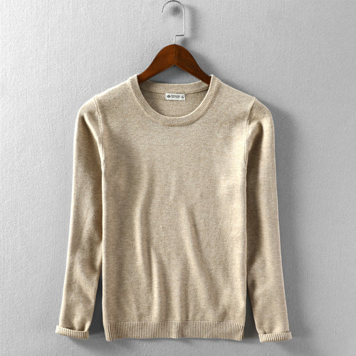 Casual Round Neck Pullover Sweater Slim Fit