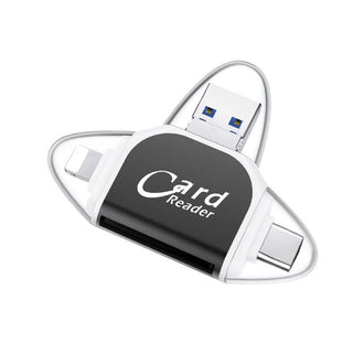 Plug and play for Apple and Android phones multifunctional card reader four in one multifunctional TF card SD card