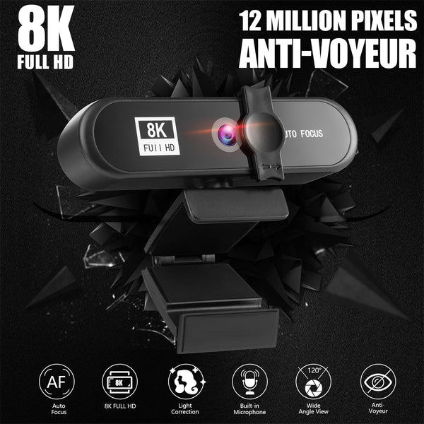 4k Beauty Auto Focus 1080p Computer Camera 8K Network USB Live Webcam 2K Drive Free