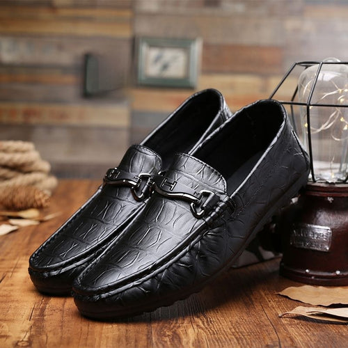 Casual Leather All-match British Slip-on Men's Shoes