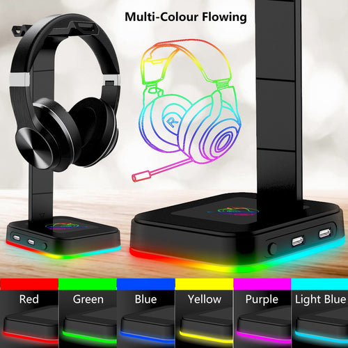 Earphone holder RGB Amazon hot item color changing, luminous, dazzling with lights e-sports RGB headphone holder