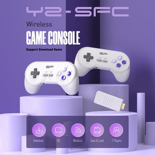 SFC Classic Retro Gaming Console Super SNES Wireless Doubles HD Gaming Console Y2 SF Mini Gaming Console