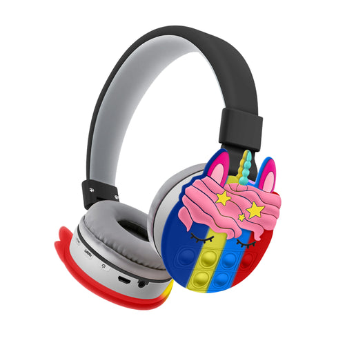 New Net Celebrity Head-Mounted Unicorn Cartoon Decompression Earmuffs Rainbow Bluetooth Stereo Headset Long Battery Life