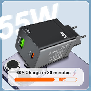 55W Gallium Nitride PD Fast Charging Mobile Phone Charger