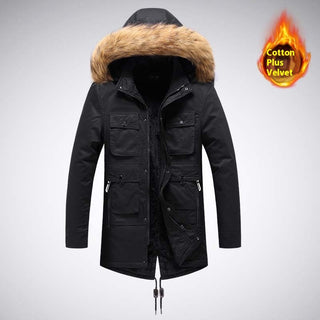 Autumn And Winter Jacket Men's Velvet Thermal And Thickening Cotton-padded Coat