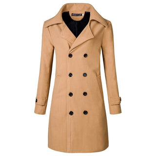 Double Breasted Mid-length Trench Coat Plus Size