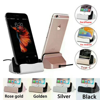 USB cable Data Sync Charger Dock Stand Station Cradle Charging For iPhone 6 7 8 X Samsung S xiaomi huawei Android Type C