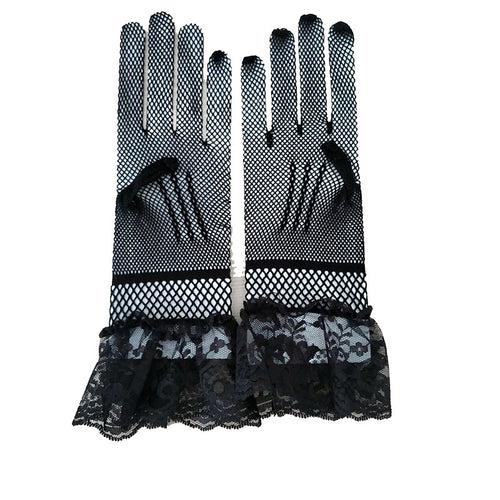 1 pair Knitted stretch mesh gloves