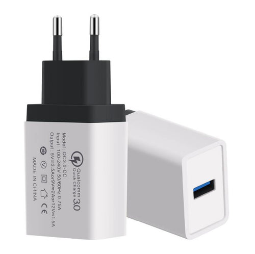 Quick Charge 3.0 USB Charger Power Adapter for iPhone iPad Samsung Xiaomi LG HTC Mobile Phones QC3.0 Travel Fast Charger