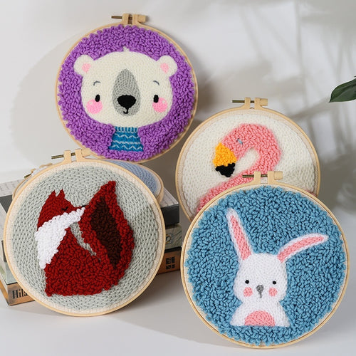 Handmade Embroidery Material Package Needle Children Beginners Stamp String Art Decoration