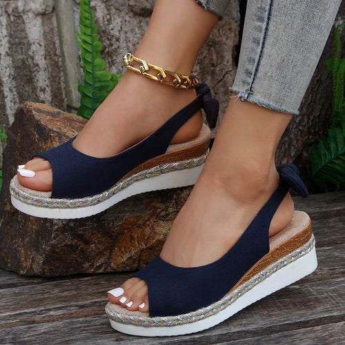 Women's Hemp Rope Wedge Casual Sandals