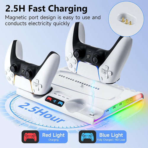 PS5 SLIM dedicated charging dock p5SLIM cooling base thin fan disc storage rack