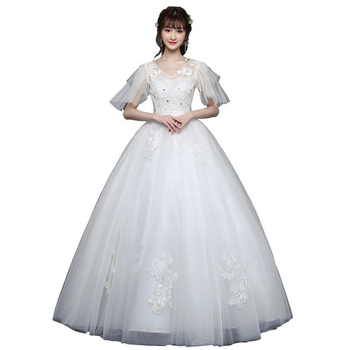 Large Size Wedding Dress Fat Bride Married Master Wedding Dress Was Thin And Simple Studio Covering Arms