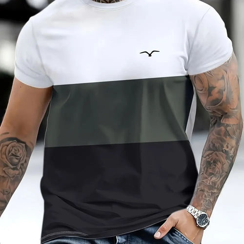 Men's T-shirt 3D Printing Athletic Clothing Simple Short Sleeve