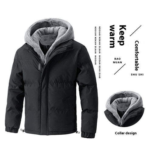 Fake Two Pieces Loose Padded Coat Men