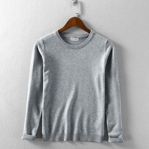 Casual Round Neck Pullover Sweater Slim Fit