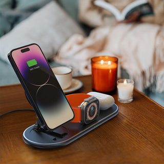 Foldable wireless convenient 3-in-1 magnetic wireless fast charging suitable for Apple 3-in-1 wireless charging