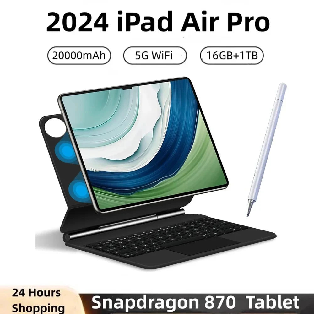 2024 Global Version Original IPad Air Pro Tablet 11inch HD 4K Android 13 16GB+1TB 20000mAh 5G Dual SIM Bluetooth WiFi GPS Tablet