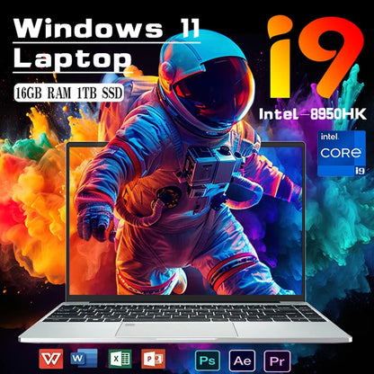 Fingerprint UnIock Notebook Windows 11 14.1 inch Laptop Computer PC Gamer Intel Core i9 8950HK Office Study Gaming Laptops i9