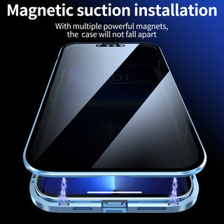 Anti-peep Magneto for Apple 13Pro phone case iPhone13/Mini double-sided metal frame protection