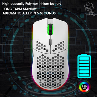 Lightweight hollow hole mouse RGB wireless 2.4G charging game light computer office mouse