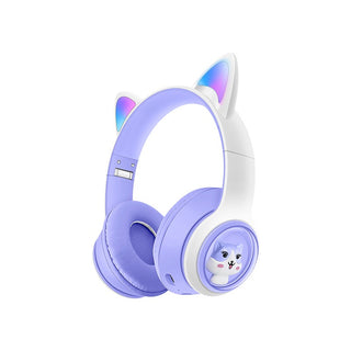 AKZ-07 Luminous Cat's ears (Steamed cat-ear shaped bread) Headworn Bluetooth Headset Subwoofer Video Game Wireless Headset