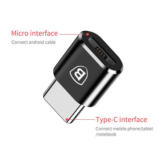 Baseus Micro USB Type C OTG Adapter Type-c Male to Micro USB Female Charger Plug Adapter Converter Micro USB to USB-C Adapter