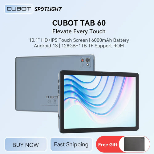 Cubot TAB 60, 2024 New Tablet, Android 13, Octa-Core, 8GB RAM(4GB+4GB), 128GB ROM, 10.1