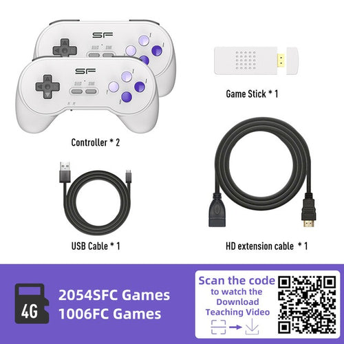 SFC Classic Retro Gaming Console Super SNES Wireless Doubles HD Gaming Console Y2 SF Mini Gaming Console