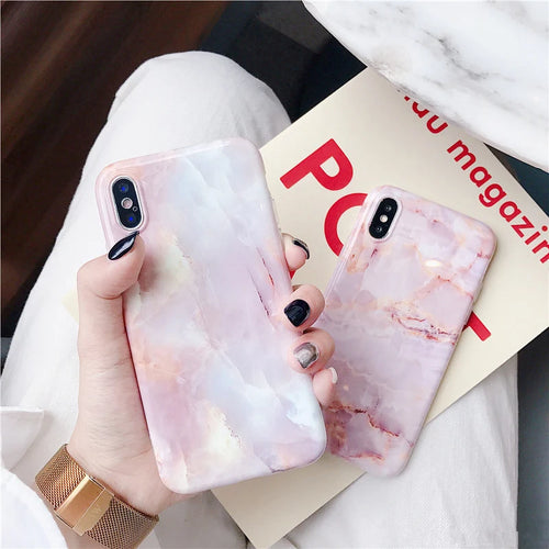 For iphone X XR XS XS Max case Granite Scrub Marble Case soft TPU case for iphone 6 7 8 7 7plus Protective shell