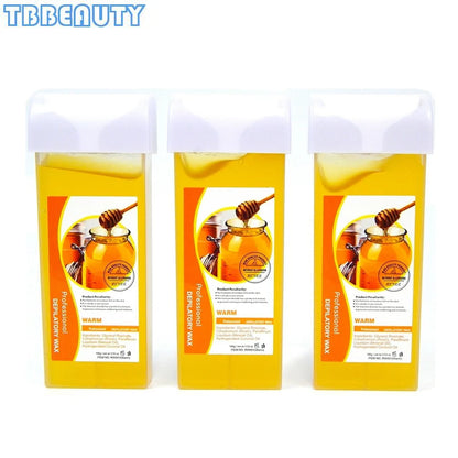 100g Roll On Honey Depilatory Wax for Wax Heater Machine Cartridge Heater Waxing Hair Removal Fixed Roller Head Hot