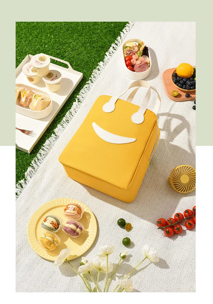 1 PCS Portable lunch bag insulated refrigerated food safety warm lunch bag girls warm food picnic lunch bag ladies lunch bag