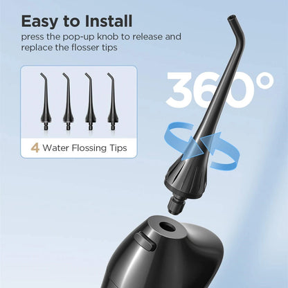 Fairywill Water Flosser Tip REPLC 4 Pcs for the FW5020 Family Water Flosser REPLC Tips Eco-Friendly Durable ABS Material